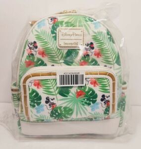 Disney Parks Mickey Minnie Mouse Tropical Summer Loungefly Mini Backpack NEW NWT 海外 即決