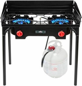 Hike Crew 150,000 BTU Dual Propane Burner Camping Stove, Portable Propane Stove 海外 即決