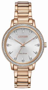 Citizen Eco-Drive Women's Swarovski Crystal Accents Watch 36MM FE7043-55A 海外 即決