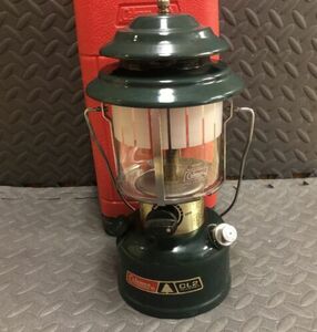 Vintage 1984 Coleman Green CL2 Model 288 Gas Double Mantle Lantern w/ Case 海外 即決