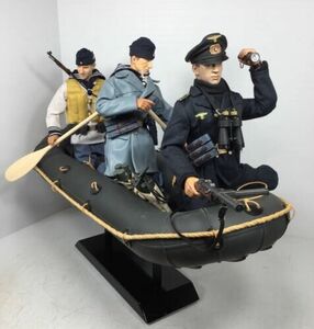 1/6 CUSTOM WW2 GERMAN NAVY U-BOAT BOARDING PARTY W/ RUBBER RAFT KRIEGSMARINE 海外 即決