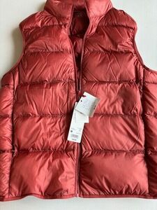 Uniqlo Men's Ultra Light Down Puffer Packable Vest - Orange Size M 海外 即決