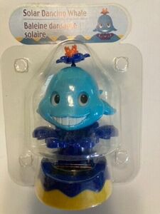 Solar Dancing Whale Bobble Head Dashboard Accessory New in Package 海外 即決
