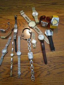 Vintage Lot of 15 Women's Watches Bulova Citizen Pulsar 10K RGP Onieda Hamilton 海外 即決