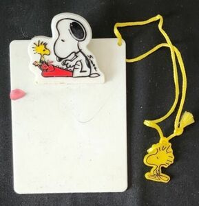 Vintage 1958 Peanuts Mini Binder Clipboard Snoopy Charm Woodstock No Pad No Pen 海外 即決