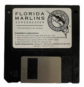 Florida Marlins 1998 Screensaver Floppy Disc Windows 3.X Windows 95 海外 即決