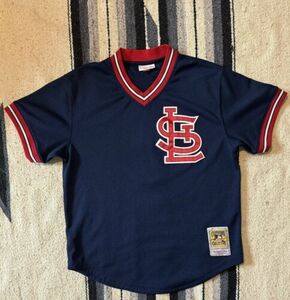 2017 St.Louis Cardinals Ozzie Smith Mitchell Ness Batting Practice Jersey 44 L 海外 即決