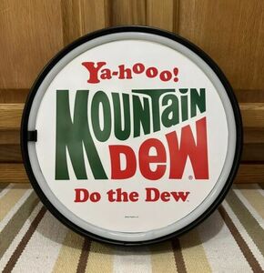 Mountain Dew Sign Bottle Cap LED Light Soda Pop Gas Oil Vintage Style Wall Decor 海外 即決