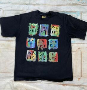 Rare Vintage Staff Art Tee "Do Art Paint Sculpt Act Shoot Dance" Large USA XL 海外 即決