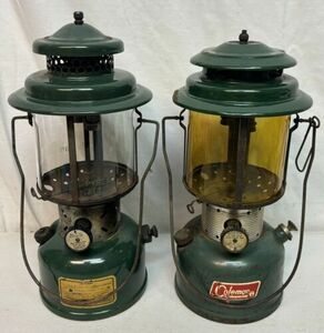 (2) Vintage Green Coleman Lanterns As Is Untested Model 2200 & 220F 海外 即決