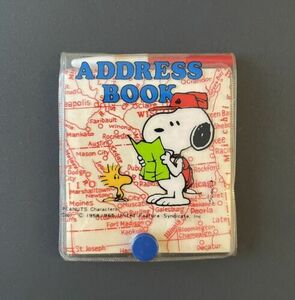 Peanuts Snoopy Vintage Mini Map Address Book, Butterfly Originals Japan, UNUSED 海外 即決