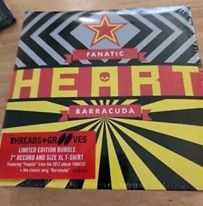Heart 45 Fanatic Barracudda (Vinyl, Feb-2013, SMG) T Shirt Size XL Sealed 海外 即決