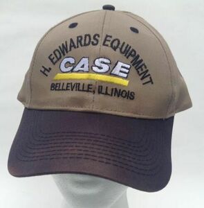 Case Embroidered Ball Cap Hat SnapBack H Edwards Equipment Belleville IL Tan 海外 即決