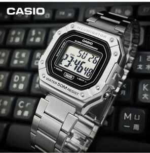 Casio W218HD-1AV, Chronograph Watch, Bracelet Band, Alarm, Illuminator 海外 即決