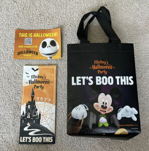 Mickey’s Not So Scary Halloween Party 50th Anniversary Trick Or Treat Bag & Map 海外 即決