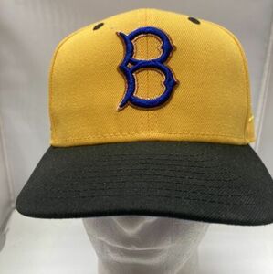 Brooklyn Dodgers Hat Baseball Cap Fitted 7 1/2 New Era Ebbets Field MLB Yellow 海外 即決