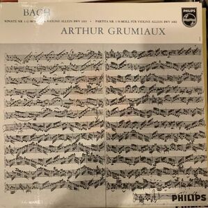 Grumiaux Bach violin sonatas and partittas, EX++,Philips A02205L A02202L A02207L 海外 即決