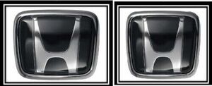 HONDA JDM CIVIC PRELUDE CRX ACCORD HOOD & TRUNK BLACK EMBLEM BADGE2"7/8 x 2" 3/8 海外 即決