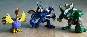 Digimon Digital Monsters 1.25" Kabuterimon, Sinduramon & Ogre Mon, Mini Figures 海外 即決