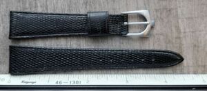 Bulova Accutron Swiss Vintage Black Watch Strap Men's NOS 19.3mm 海外 即決