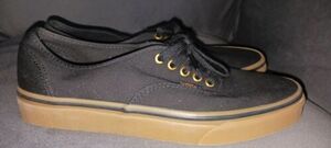 バンズ Authentic Core Classics Unisex US 9.5/11 ブラック Canvas Gum Rubber Sole NEW 海外 即決