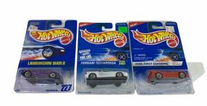 Hot Wheels 1996 Ferrari F50, Ferrari Testarossa, 1992 Lamborghini Diablo L3 海外 即決