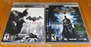 Batman Arkham Asylum + City - PS3 PlayStation 3 - Complete w/ Manual CiB 海外 即決