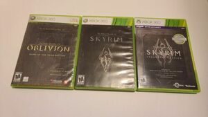 LOT OF 3 Xbox & 360 Games The Elder Scrolls OBLIVION IV V Legendary Edition 海外 即決