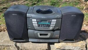 Sony CFD-Z125 Boombox Radio/CD/Cassette Player portable Works great checkout 海外 即決