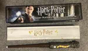 Harry Potter's 3 Wand bundle. 2 Illuminating Tips &Thorns of death Wand. 海外 即決