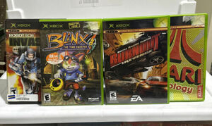 Lot Of 4 Microsoft Xbox Video Games Blinx Burnout Atari Robotech Clean Deal 海外 即決