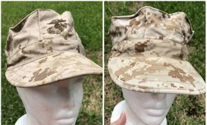 2 US Marine Caps Digital Desert Camo MARPAT Cover Garrison X Small 海外 即決