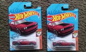 Hot Wheels 2017 Muscle Mania '18 Dodge Challenger SRT Demon Red 2/10 海外 即決