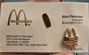 Mcdonalds Arches over America Corp Employee Pin Lapel Hat Tie Tack NIB Vtg 海外 即決