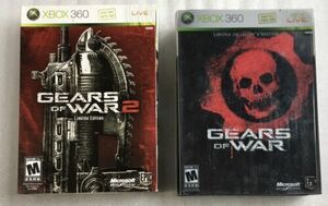 Xbox 360 Gears of War 1 & 2 Limited Edition Lot - Both Complete 海外 即決