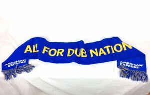 American Express ALL FOR DUB NATION Blue Scarf Golden Stare Warriors 8" X 56" 海外 即決