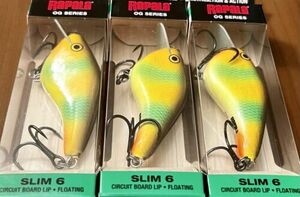 3 Rapala OTTS Garage OG Series Slim 6 OGS06 Crankbait Lures COOSA CRAW 海外 即決