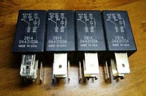 4 Chrysler Jeep Dodge 5 Pin Multi-Use Black Relay Tyco 04848879AA 72472M Genuine 海外 即決