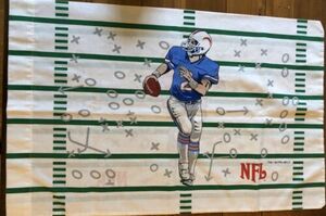 Vintage 1996 NFL Football Standard Pillowcase 2 Sided Sports Touchdown 海外 即決