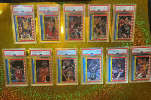 1987 Fleer sticker complete Set Jordan 2nd (non rookie) All new PSA slabs Mint 海外 即決