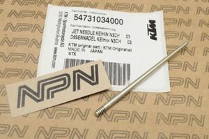 KTM 2002-03 250 EXC 250 SX 300 EXC Carburetor Jet Needle KEIHIN N3CH 03 NOS OEM 海外 即決