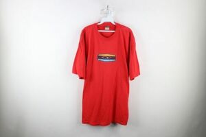 Vintage Y2K 2000 Ocean Pacific OP Mens XL Faded Spell Out Surfing T-Shirt Red 海外 即決