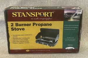 STANSPORT 2-BURNER REGULATED PROPANE CAMP STOVE MODEL 203-93 海外 即決