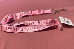 Los Angeles Angels Anaheim PINK Premium 2-sided Lanyard Keychain Baseball MLB 海外 即決