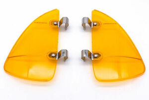 Custom Vintage Style Car Vent Wing Window Air Breeze Deflectors - Amber Plastic 海外 即決