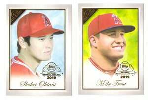 2019 Topps Gallery National Baseball Card Day - LOS ANGELES ANGELS Trout, Ohtani 海外 即決