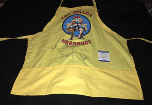 Aaron Paul signed Apron Los Pollos Hermanos Breaking Bad poster photo Pinkman 海外 即決