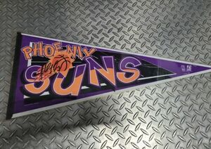 Rare 1995 Micheal Finley Phoenix Suns Hand Signed Wincraft Pennant Flag 海外 即決