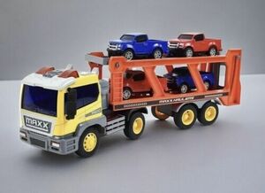 Maxx Action Truck & Trailer Vehicle Transport Hauler with Lights & Sounds NEW! 海外 即決
