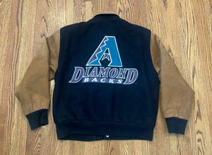 Arizona Diamondbacks Vintage Jeff Hamilton JH Design Wool Suede Letterman Jacket 海外 即決